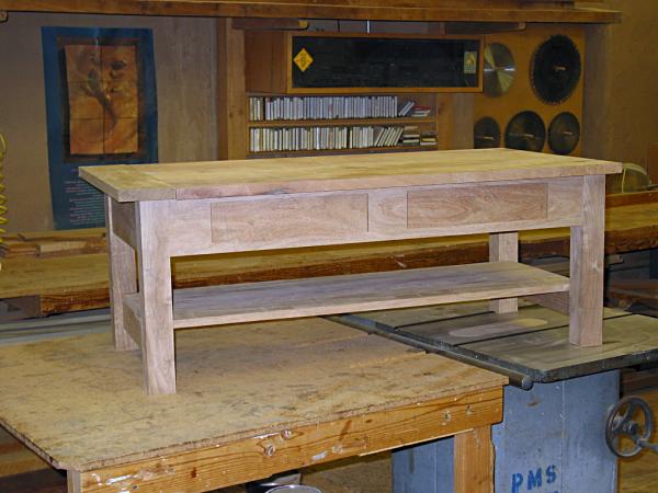 mesquite table, dry fit together