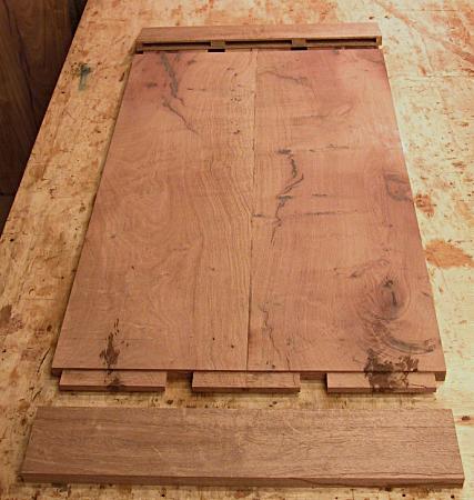 table top showing joinery