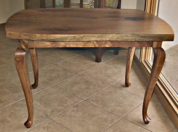 Mesquite table with Qween Ann cabriol legs