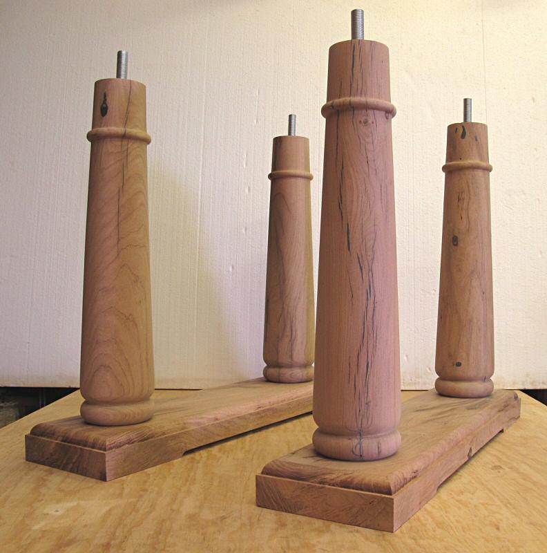 turned mesquite table legs