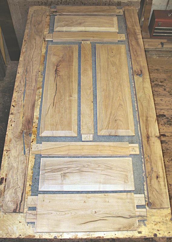 4 panel mesquite door - exploded view