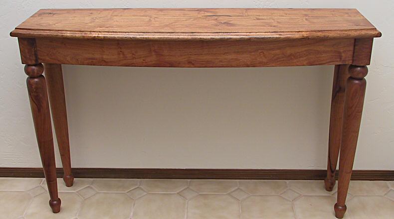 Bow front mesquite table