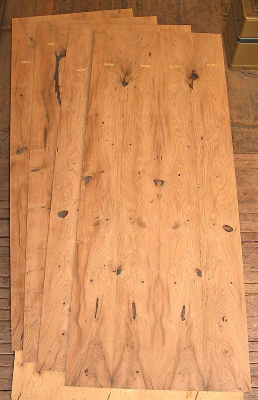 Mesquite veneer sheets