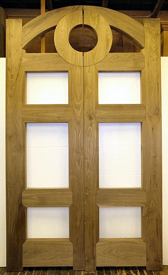 10' walnut door dry fit together