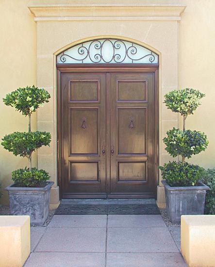 Classic Honduras mahogany double doors