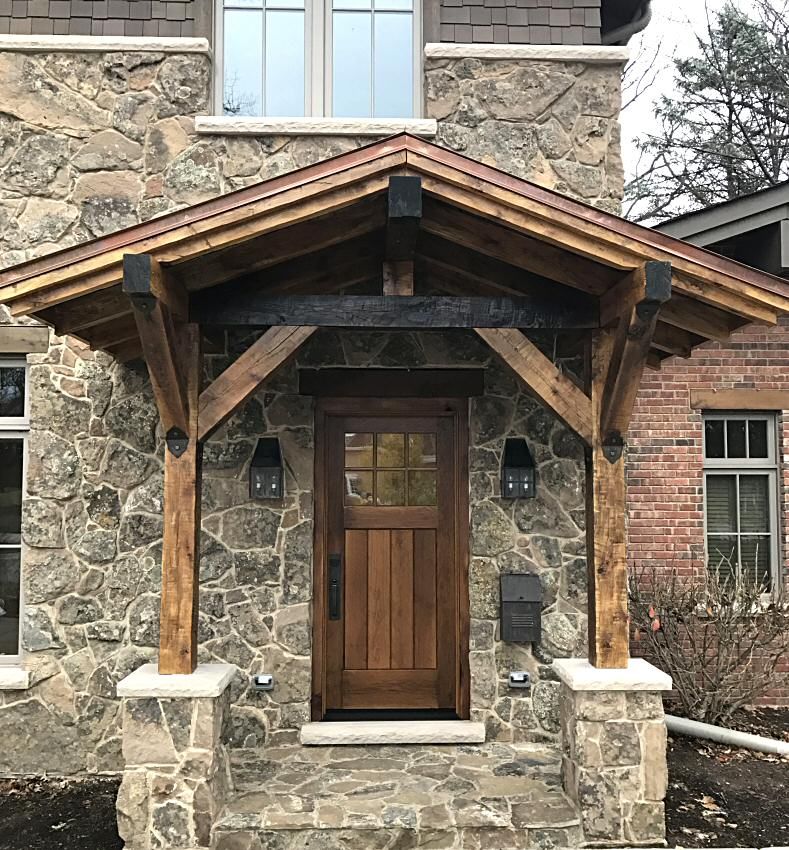 hand planed white oak entry