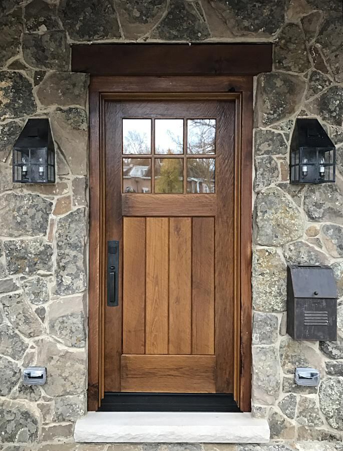 hand planed white oak door