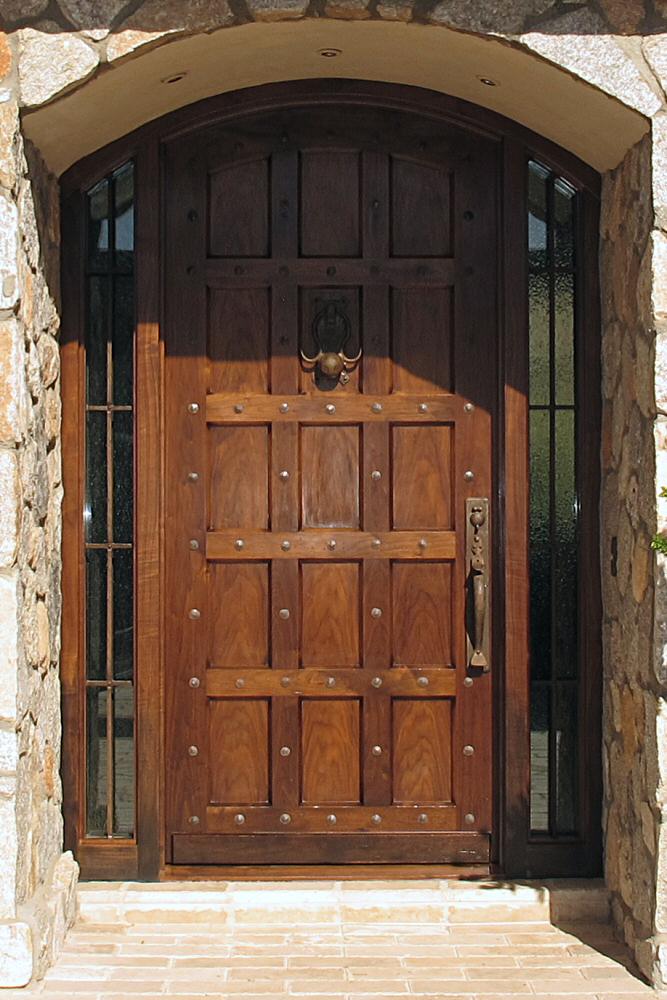 Tuscany entry door with wrought iron