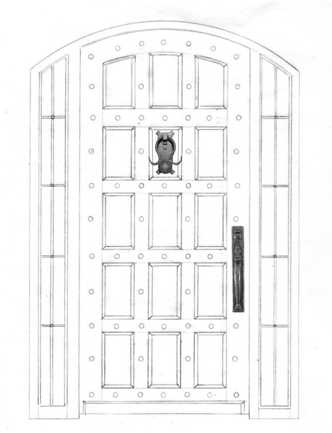 Italian church door drawing