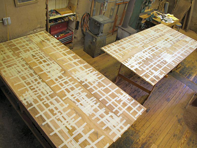 taped mesquite veneer sheets