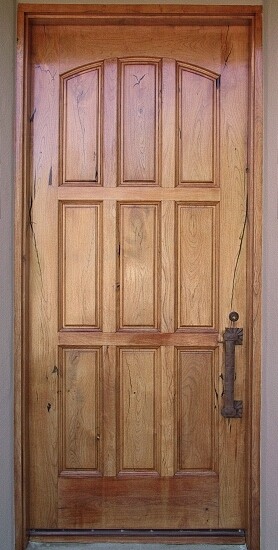 Nine panel mesquite door