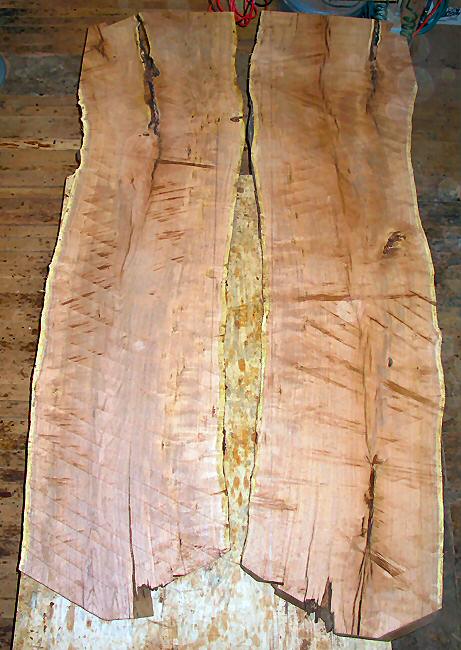 rough mesquite bookmatched planks