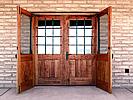 Rustic doors with security grills