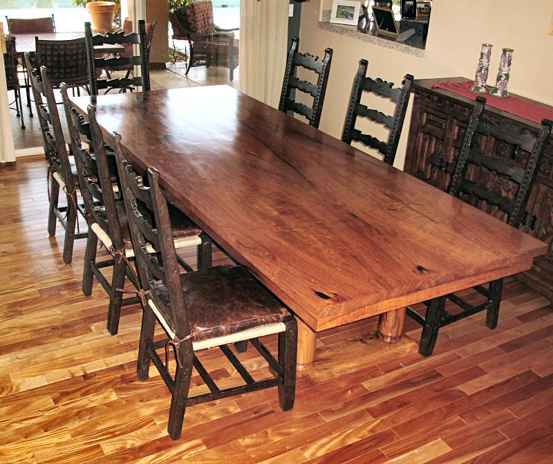 4'x 10' mesquite dining room table