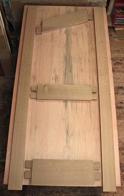 white oak door, exploded view