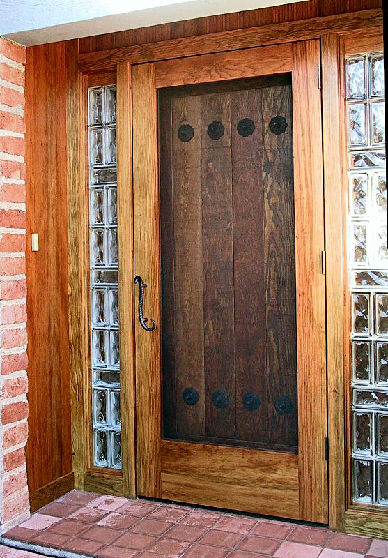 Rustic door with screen door